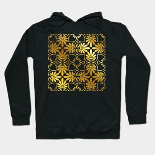 Golden square Greek ornament Hoodie